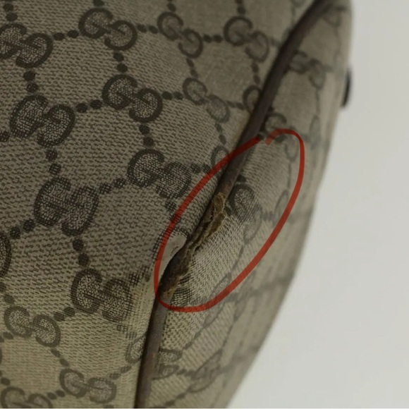 #7 Gucci GG Canvas Boston Bag Preloved Used - LIVE SHOW! - Picture 11 of 16